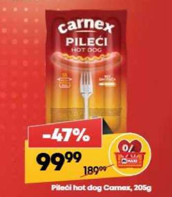 Pileći hot dog Carnex 205g