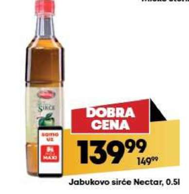 Jabukovo sirće Nectar, 0.5l