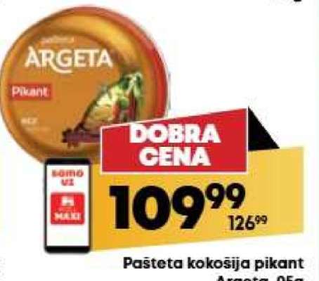 Pašteta kokošija pikant Argeta