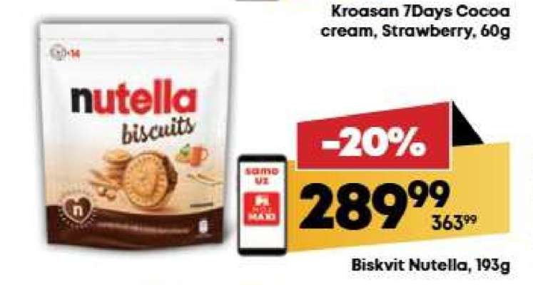Biskvit Nutella, 193g