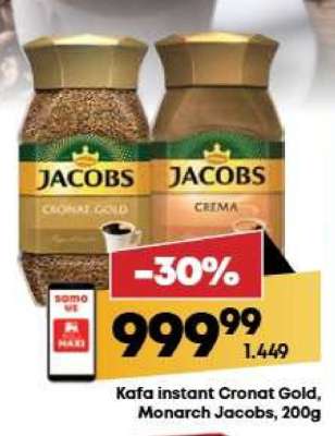 Kafa instant Cronat Gold Monarch Jacobs 200g