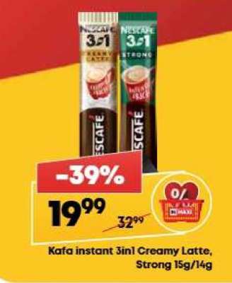 Kafa instant 3in1 Creamy Latte, Strong 15g/14g