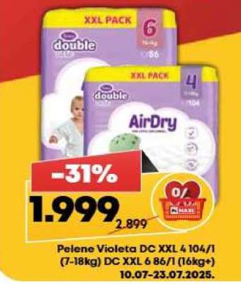 Pelene Violeta DC XXL 4 104/1 (7-18kg) DC XXL 6 86/1 (16kg+)