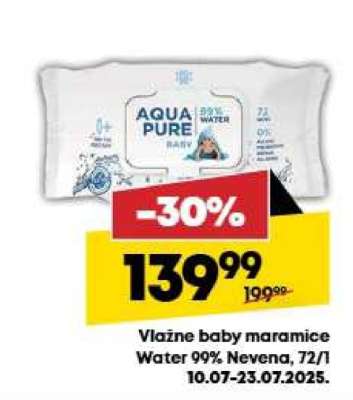 Vlažne baby maramice Water 99 Nevena 72/1