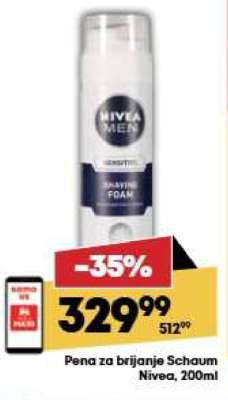Pena za brijanje Schaum Nivea, 200ml