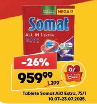Tablete Somat AiO Extra, 75/1