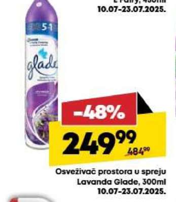 Osveživač prostora u spreju Lavanda Glade, 300ml