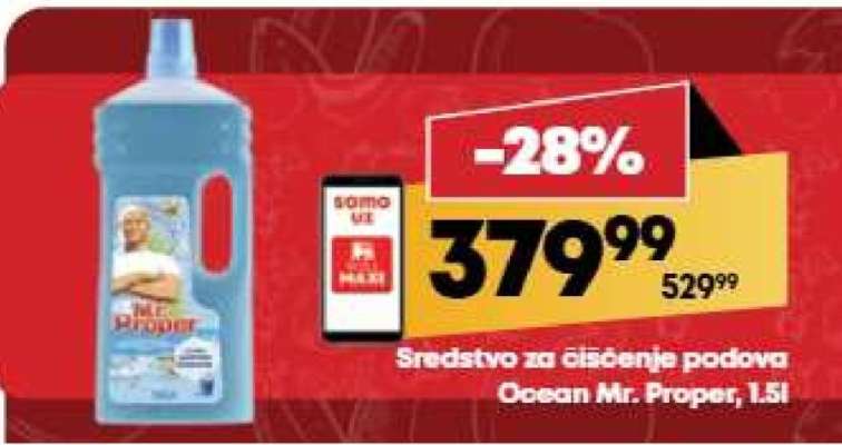 Sredstvo za čišćenje podova Ocean Mr. Proper, 1.5l