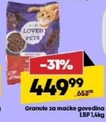 Granule za mačke govedina