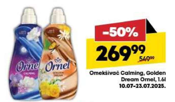 Omekšivač Calming Golden Dream Ornel 1,6l