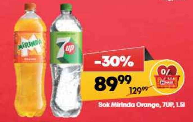 Sok Mirinda Orange, 7UP, 1.5l