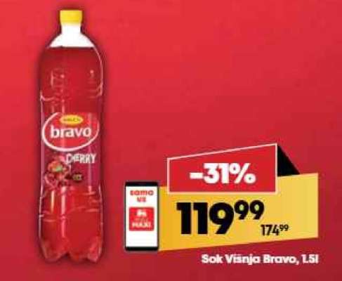 Sok višnja Bravo, 1.5l