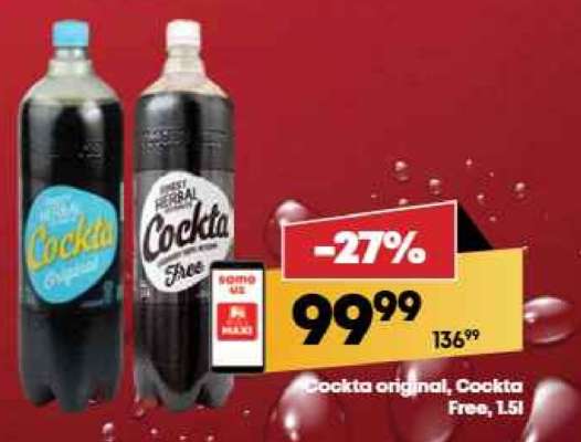 Cockta original, Cockta Free, 1,5l