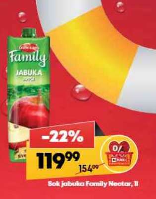 Sok jabuka Family Nectar, 1l