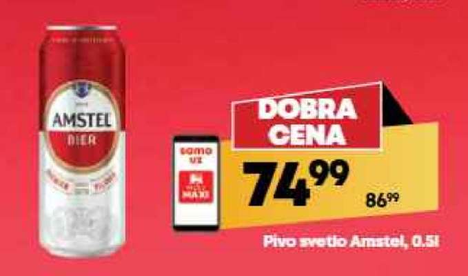 Pivo svetlo Amstel 0,5L