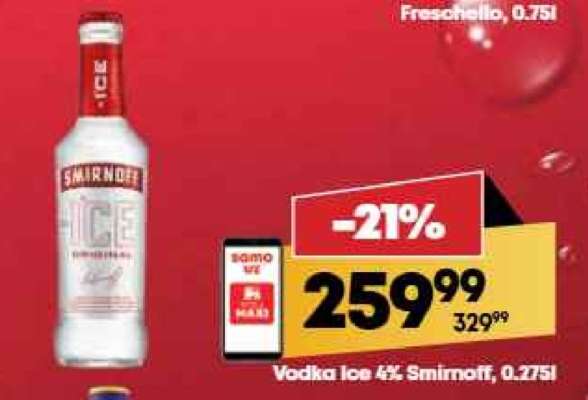 Vodka Ice 4% Smirnoff, 0.275l
