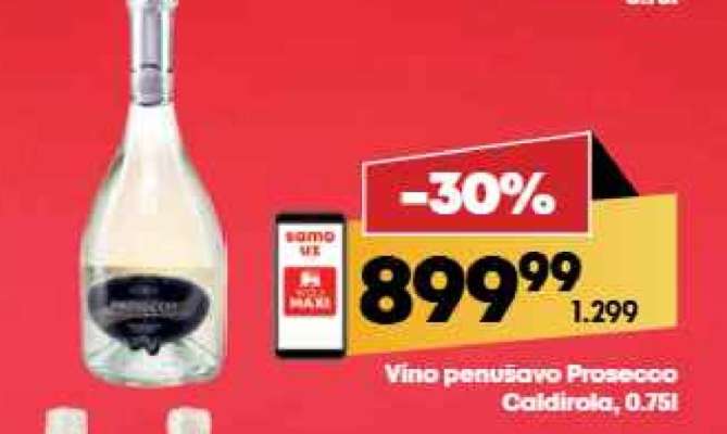 Vino penušavo Prosecco Caldirola 0,75l