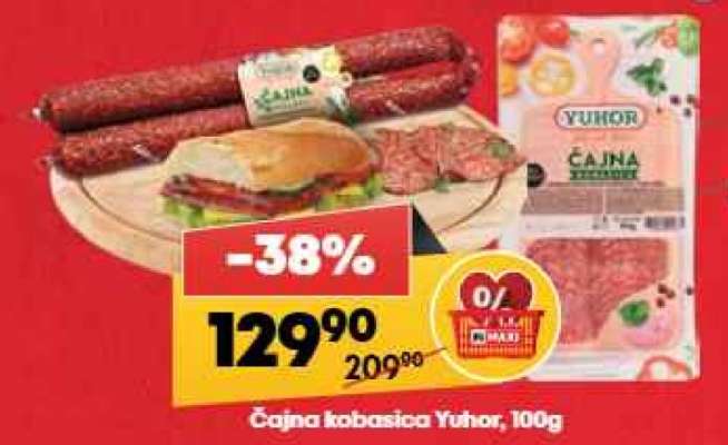 čajna kobasica Yuhor, 100g