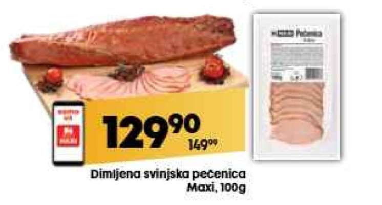 Dimljena svinjska pečenica Maxi , 100g