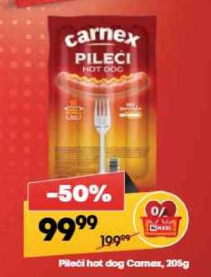 Pileći hot dog Carnex 205g