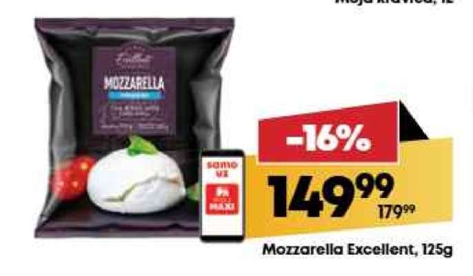 Mozzarella Excellent, 125g