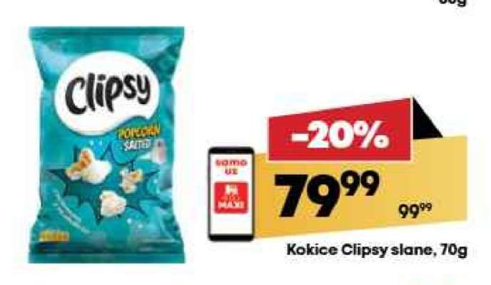 Kokice Clipsy slane, 70g