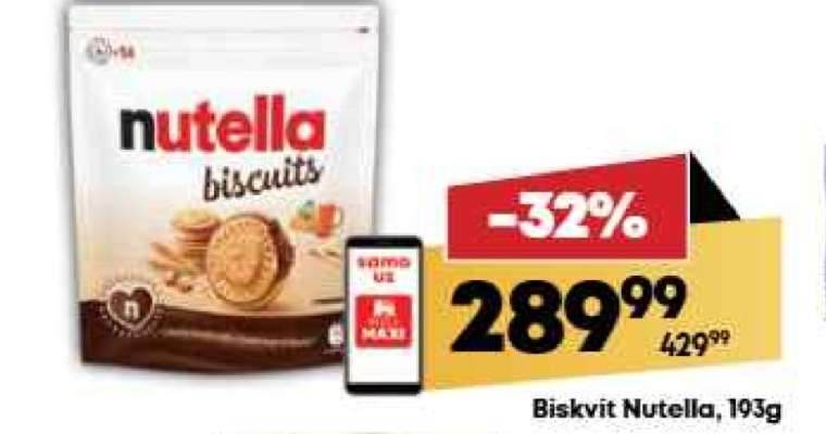Biskvit Nutella, 193g