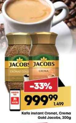 Kafa instant Cronat, Crema Gold Jacobs, 200g