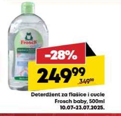 Deterdžent za flašice i cucle Frosch baby 500ml