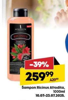 Šampon Ricinus Afrodita, 1000ml