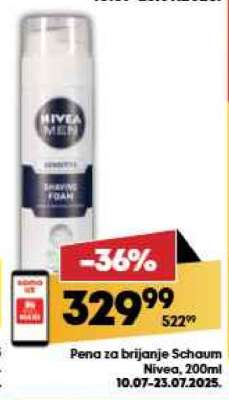 Pena za brijanje Schaum Nivea, 200ml
