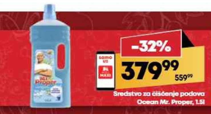 Sredstvo za čišćenje podova Ocean Mr. Proper, 1.5l