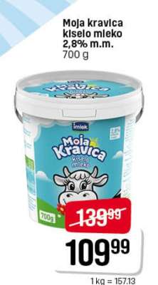 MOJA KRAVICA KISELO MLEKO 2.8 % m.m.