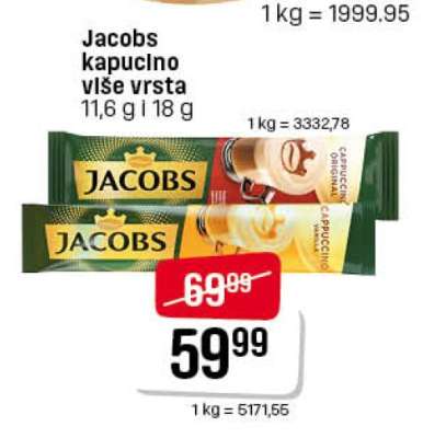 Jacobs kapucino više vrsta