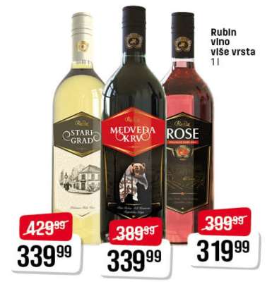 Rubin vino više vrsta 1l