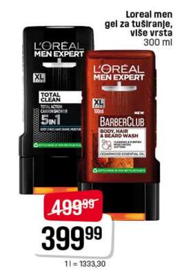 Loreal men gel za tuširanje, više vrsta
