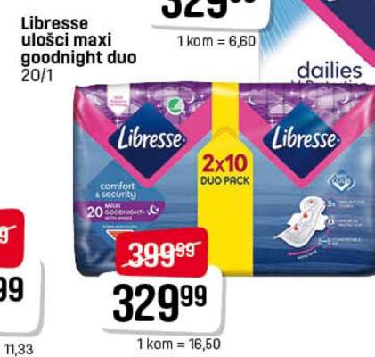 Libresse ulošci maxi goodnight duo