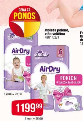 Violeta pelene, više veličina