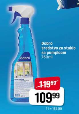 Dobro sredstvo za staklo sa pumpicom