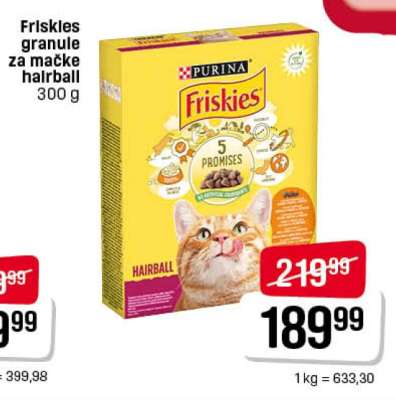 Friskies granule za mačke hairball 300 g