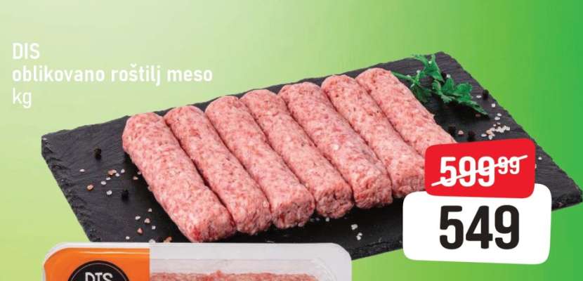 Dis oblikovano roštilj meso