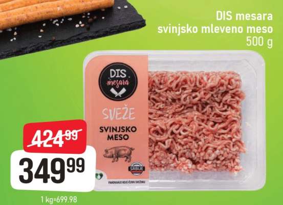 DIS mesara Svinjsko mleveno meso 500 g