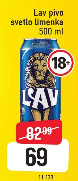 Lav pivo svetlo limenka