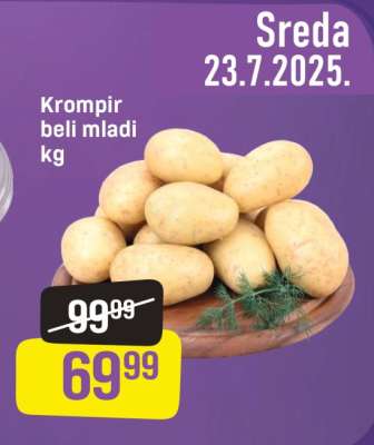 Krompir beli mladi kg