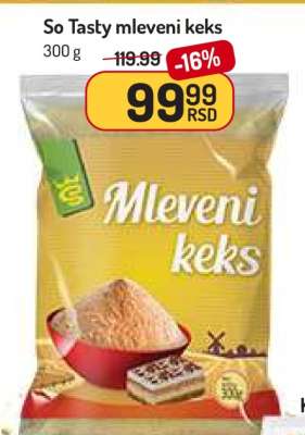 So tasty mleveni keks