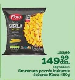 Smrznuto povrće kukuruz šećerac Flora 450g