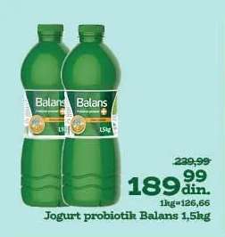 Jogurt probiotik Balans+ 1.5kg