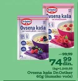 Ovsena kaša Dr.Oetker 60g (šumsko voće)