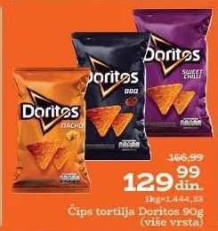 Čips tortilja Doritos 90g