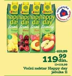 Voćni nektar Happy day jabuka 1l